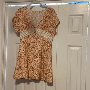 Altar’d State orange floral mini sundress
